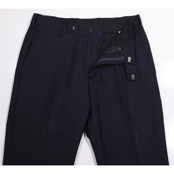 Billy Reid Mens Solid Navy Blue Flat Front Wool Dress Pants 29x28 - Picture 5 of 7